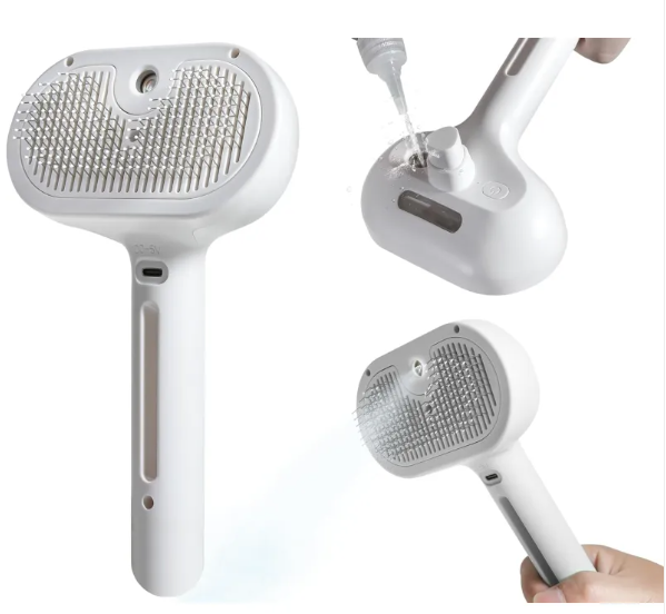 Brosse à jet d'eau pour poils d'animaux