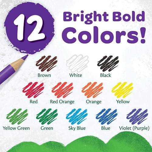 Crayola Crayons de couleur Couleurs assorties Lot de 12