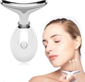 Appareil de massage facial de beauté, appareil facial à micro-courant de beauté ondulé 7 couleurs contre l'acné pour le raffermissement de la peau du visage et du cou,