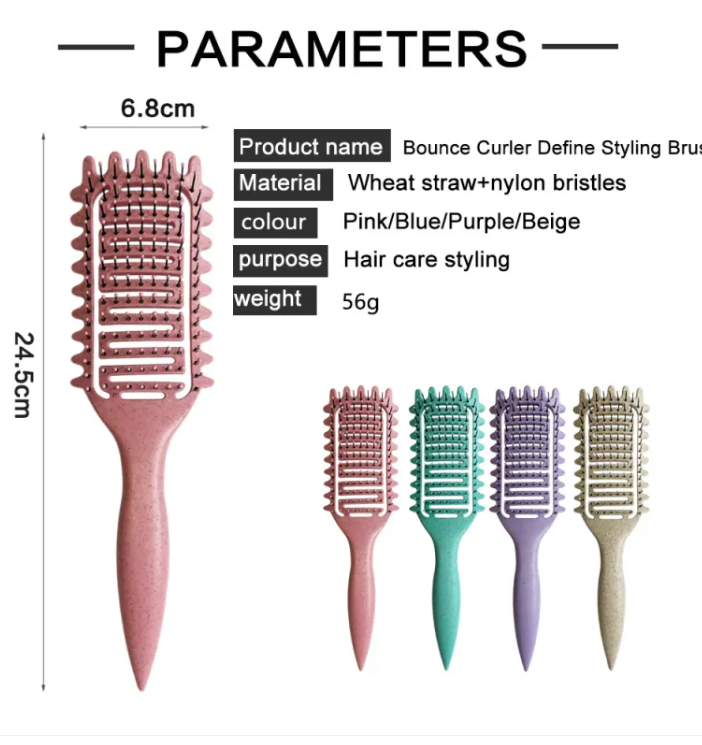 Peigne creux pour cheveux bouclés