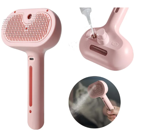 Brosse à jet d'eau pour poils d'animaux