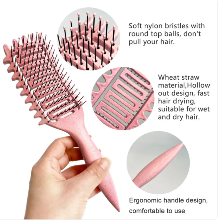 Peigne creux pour cheveux bouclés
