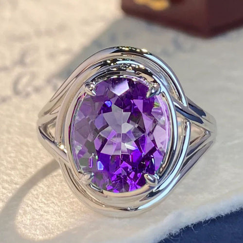 Bague mode améthyste pour femme